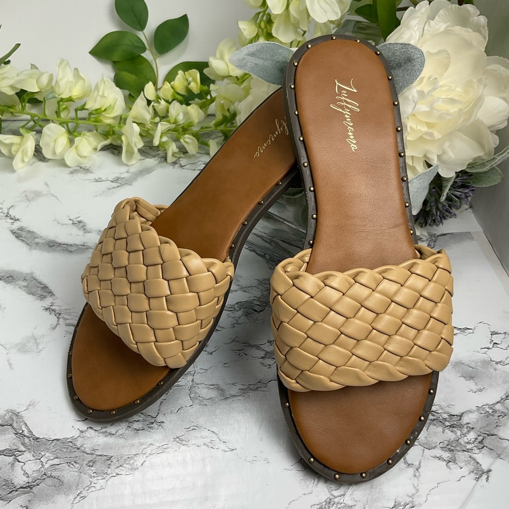 Tan Woven Sandals
